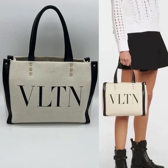 Valentino VLTN Print Canvas Tote - Picture 13 of 13